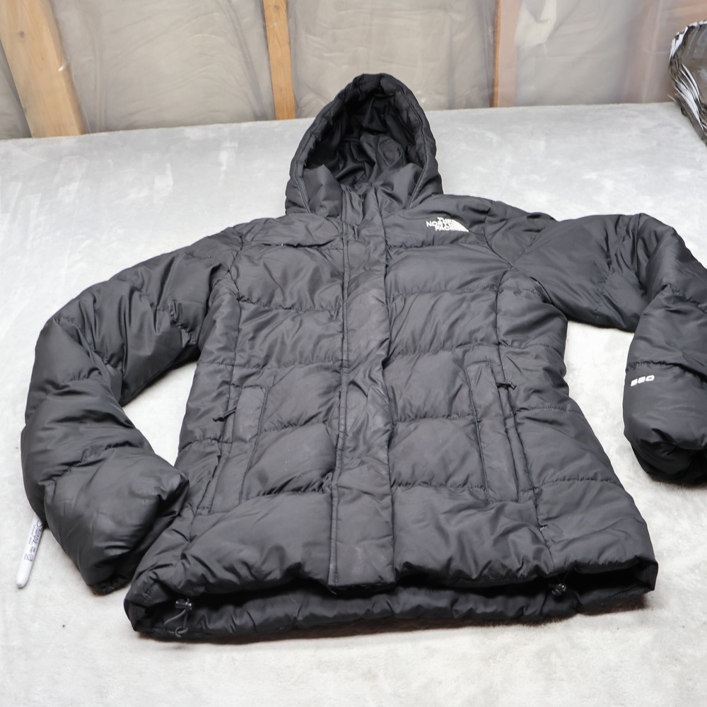 North Face Gotham Down Jacket Womens Small Black 550 Fill Insulated Quilt Puffer